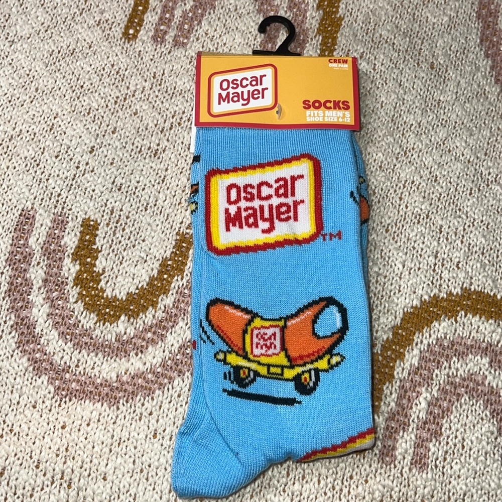 New Oscar Mayer socks 🌭 blue crew style